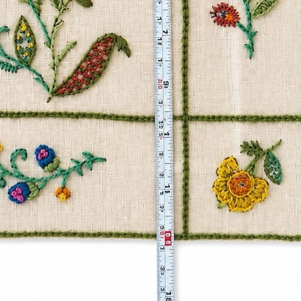 Vintage Hand Embroidered Folk Art Textile Wall Hanging - Picture 5 of 6